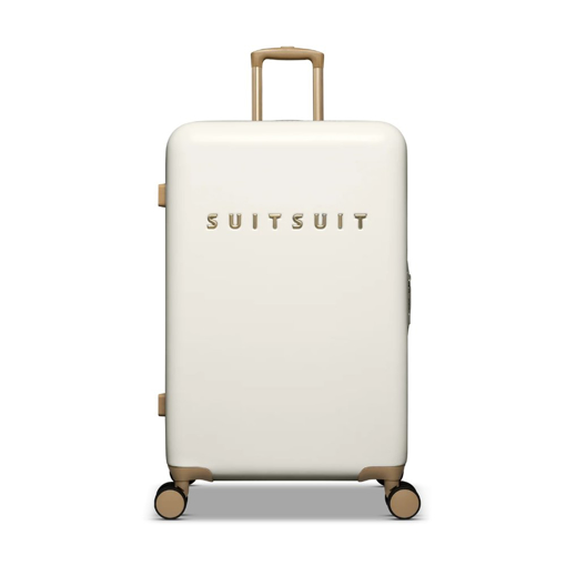 Obrázok z Plastový kufr SUITSUIT® Fusion White Swan M - bílá - 60 L