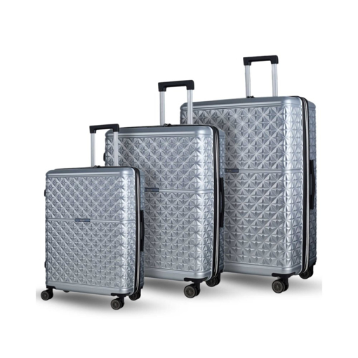 Obrázok z Sada cestovních kufrů ROCK Maya - stříbrná - 118 / 75 / 35 L