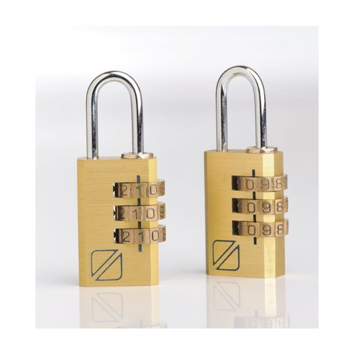 Obrázok z Zámek na zavazadlo TravelBlue TB032 2 ks - zlatá