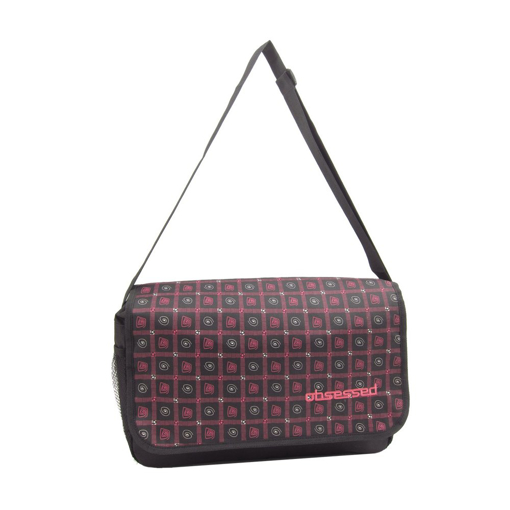 Obrázok z Taška přes rameno OBSESSED 7311s Spiral - černá / růžová - 14.5 L