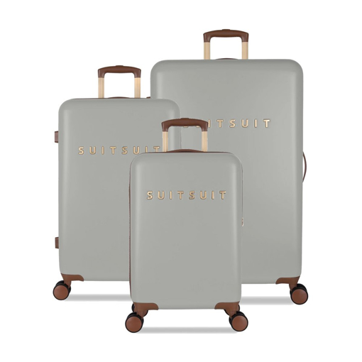 Obrázok z Sada cestovních kufrů SUITSUIT® Fab Seventies Limestone - šedá - 91 / 60 / 32 L