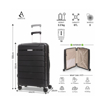 Obrázok z Sada cestovních kufrů AEROLITE T-155/3 - černá - 100.8 / 67 / 39.6 L