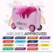 Obrázok z Dětský kufr Aerolite MiniMax Ride-On Unicorn - Růžová - 29 L