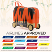 Obrázok z Dětský kufr Aerolite MiniMax Ride-On Tiger - Oranžová - 29 L