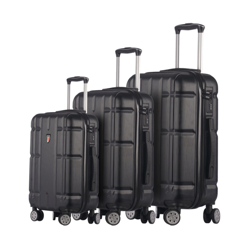 Obrázok z Sada cestovních kufrů TUCCI Massa - černá - 124 L
