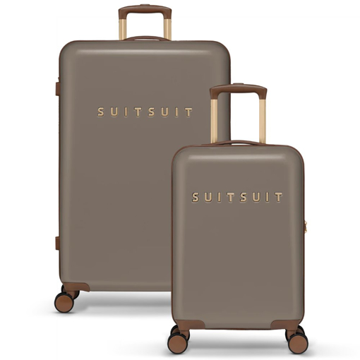 Obrázok z Sada cestovních kufrů SUITSUIT® Fab Seventies Taupe 2 ks - hnědá - 91 / 32 L