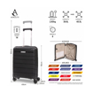 Obrázok z Sada cestovních kufrů AEROLITE T-155 2 ks - černá - 100.8 / 39.6 L