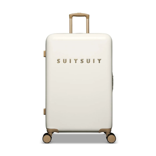 Obrázok z Plastový kufr SUITSUIT® Fusion White Swan M - bílá - 60 L