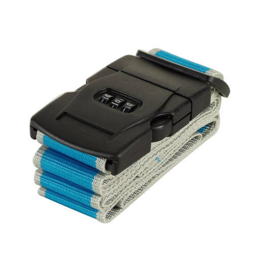 Obrázok z Bezpečnostní popruh na kufr s kódovým zámkem ROCK - Modrá