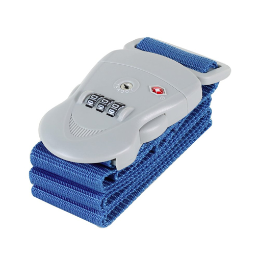 Obrázok z Bezpečnostní popruh na kufr s TSA kódovým zámkem ROCK - Modrá