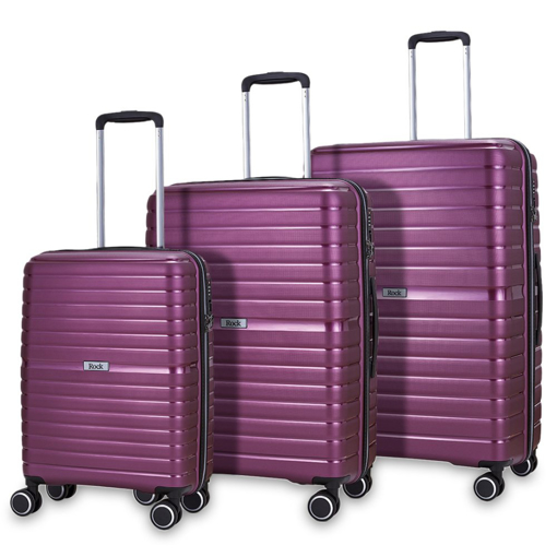 Obrázok z Sada cestovních kufrů ROCK Hydra-lite - fialová - 98 / 63 / 35 L