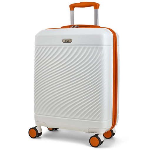 Obrázok z Kabinový kufr ROCK Love Island S - bílá / oranžová - 35 L