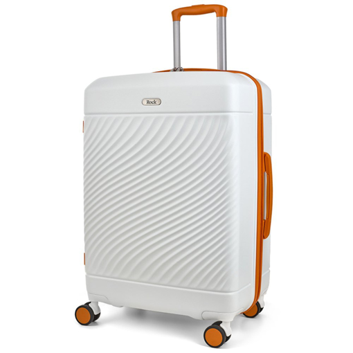 Obrázok z Plastový kufr ROCK Love Island M - bílá / oranžová - 75 L