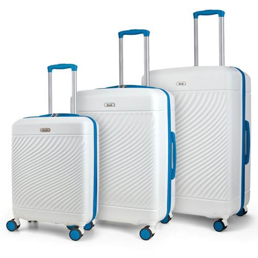 Obrázok z Sada cestovních kufrů ROCK Love Island - bílá / modrá - 119 / 75 / 35 L