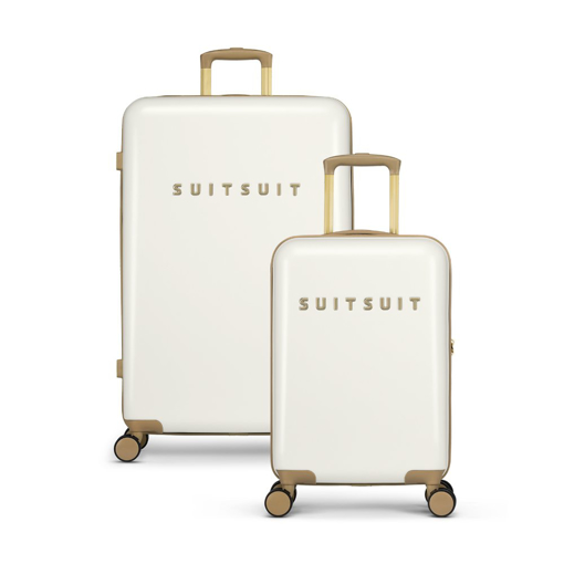 Obrázok z Sada cestovních kufrů SUITSUIT® Fusion White Swan - bílá - 91 / 32 L