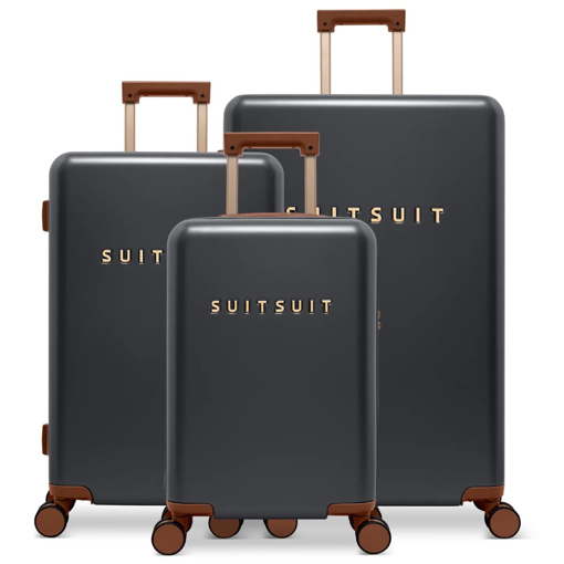 Obrázok z Sada cestovních kufrů SUITSUIT® Serenity Black Olive - černá - 91 / 60 / 32 L